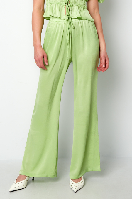 Pantalon Droit Femme en Polyester Tissé Casual Couleur Unie Printemps/Été