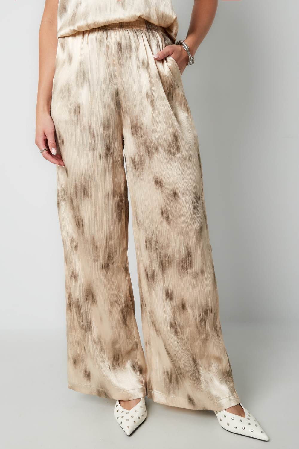 Pantalon Large Femme Tissé Casual Tie-Dye Printemps/Été h5Image4