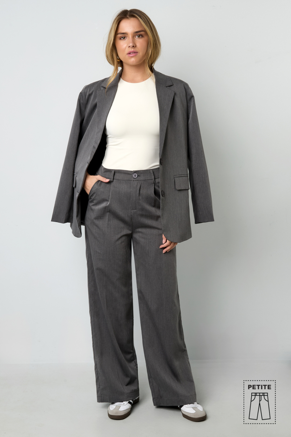 Tissu Polyester Fibre Femme Pantalon Droit Casual Automne/Hiver Image12