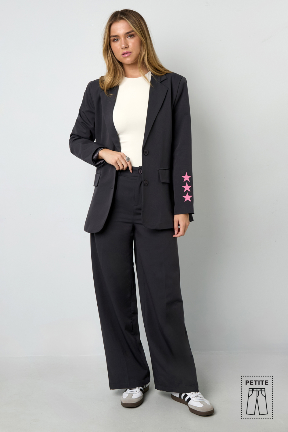 Tissu Polyester Fibre Femme Pantalon Droit Casual Automne/Hiver Image6