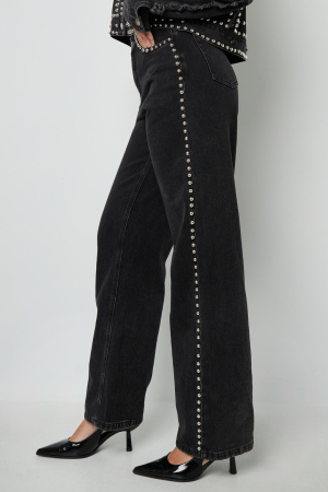 Tissu Coton Femmes Pantalon Droit Rue Couleur Unie h5 Image7