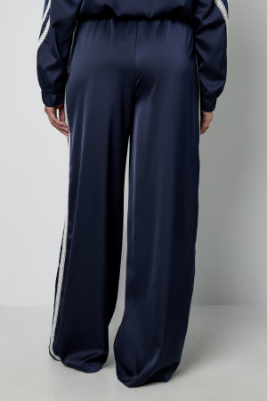 Tissu En Fibre De Polyester Femmes Pantalon Droit Sportif Contraste De Couleurs h5 Image12