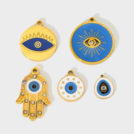 Pendentif vintage haut de gamme en acier inoxydable étanche à monter soi-même