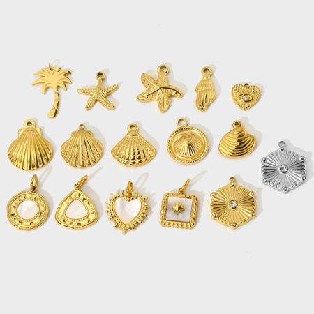 1 Paire De Pendentifs Unisexes Rétro Tortue En Acier Inoxydable Étanche Couleur Or De La Série Classique