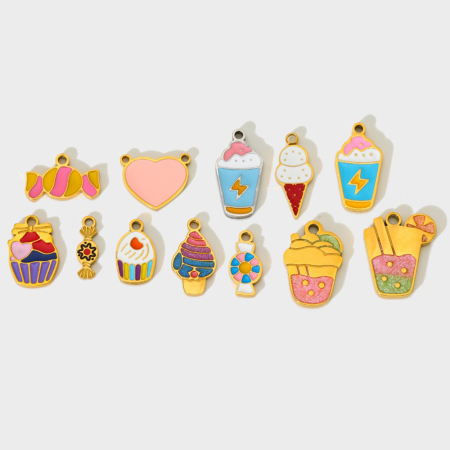 Pendentif Mignon En Acier Inoxydable Étanche À Faire Soi-Même, En Forme De Glace.