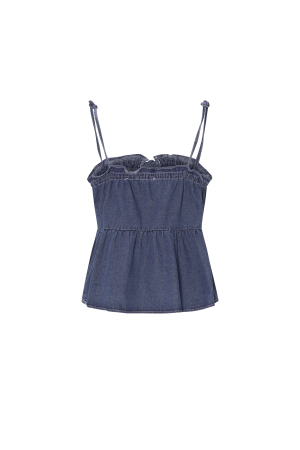 Coton Tissé Femme Haut Décontracté Printemps/Été Couleur Unie h5 Image3