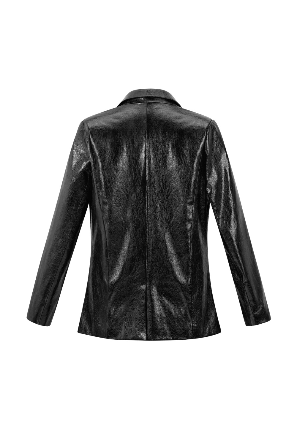 Veste En Cuir Pu Pour Femme Ensemble Avec Finition Brillante h5Image3