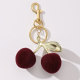 1 porte-clés cerise rouge vin Image4