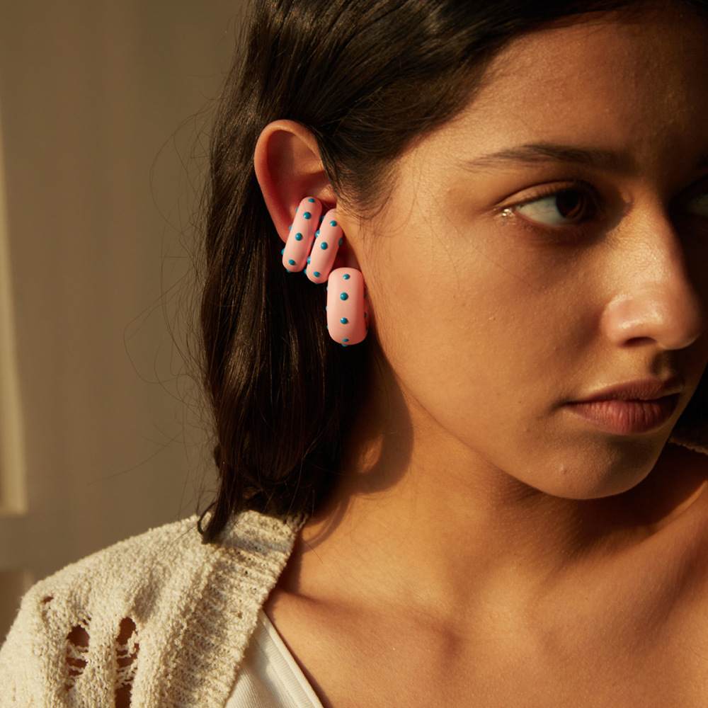 Boucles D'Oreilles En Forme De C, Style Européen Et Américain, Personnalité Exagérée Transfrontalière, Tendance De La Mode, Peinture En Caoutchouc, Goutte D'Huile, Boucles D'Oreilles, Accessoires, , Femmes Image7