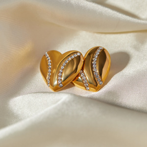 Modèle De Créateur Jd ! Boucles D'Oreilles En Acier Inoxydable Or  En Forme De Diamant/Larme, Style Européen Et Américain, Boucles D'Oreilles Simples Et Froides h5 Image6