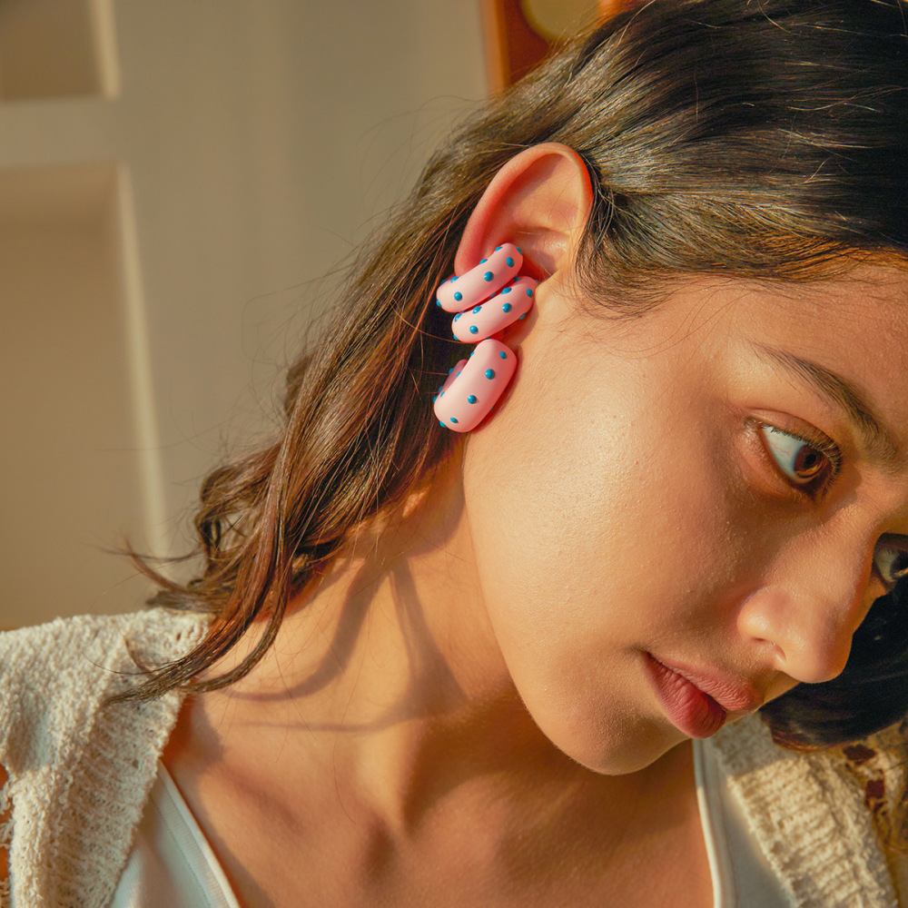 Boucles D'Oreilles En Forme De C, Style Européen Et Américain, Personnalité Exagérée Transfrontalière, Tendance De La Mode, Peinture En Caoutchouc, Goutte D'Huile, Boucles D'Oreilles, Accessoires, , Femmes Image6