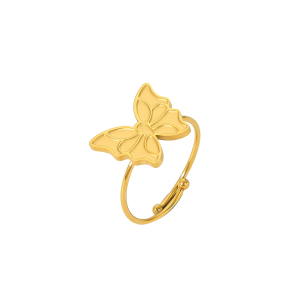 1 Pièce De Bague Réglable En Forme De Cœur En Acier Inoxydable Plaqué Or  Pour Femme, Bijou Classique À Porter Au Quotidien h5 Image8