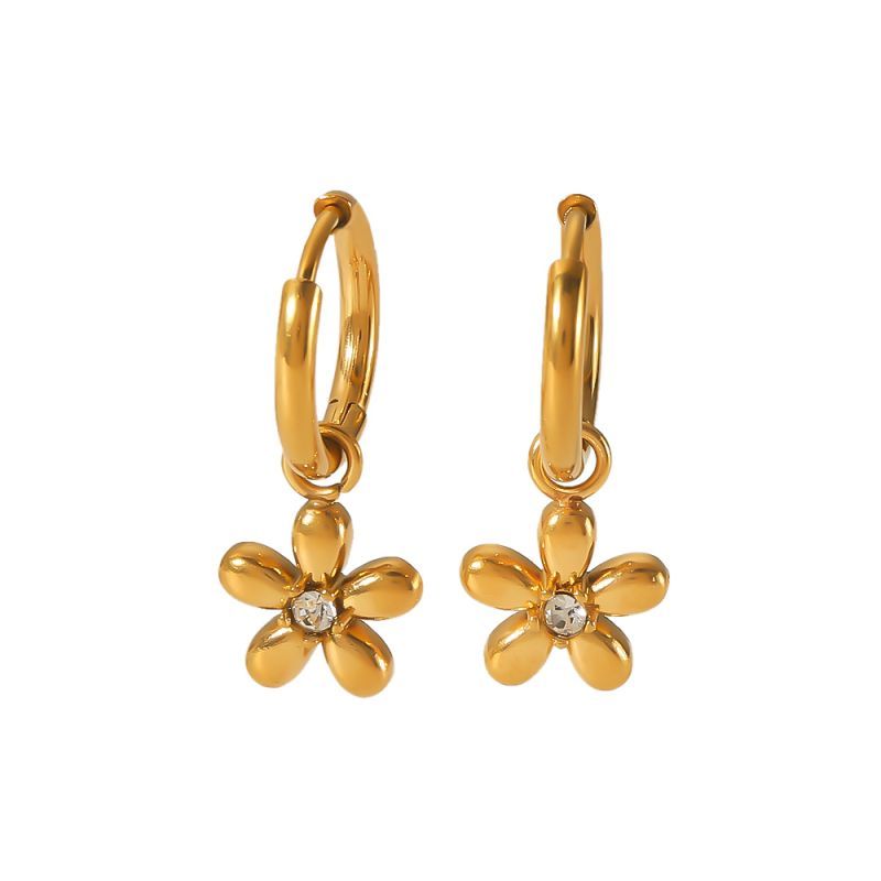 1 Paire De Boucles D'Oreilles Pendantes Rectangulaires Géométriques En Acier Inoxydable Plaqué Or  Exquises Et À La Mode Pour Bijoux Pour Femmes À Porter Au Quotidien Image6