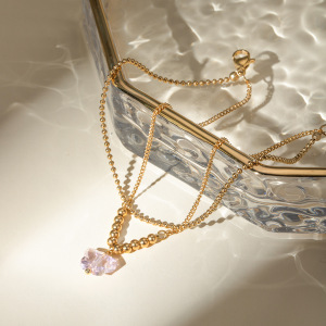 Bracelet De Cheville Papillon En Forme De Goutte D'Huile, Style Européen Et Américain Transfrontalier, Tempérament De Mode Estivale, En Acier Inoxydable Or ,  h5 Image4