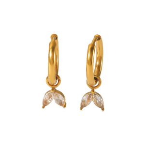 1 Paire De Boucles D'Oreilles Pendantes Rectangulaires Géométriques En Acier Inoxydable Plaqué Or  Exquises Et À La Mode Pour Bijoux Pour Femmes À Porter Au Quotidien h5 Image5