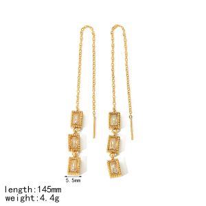 Une Paire De Boucles D'Oreilles Élégantes En Acier Inoxydable Et Zircon Cubique En Forme De Cœur, À Porter Au Quotidien. h5 Image7