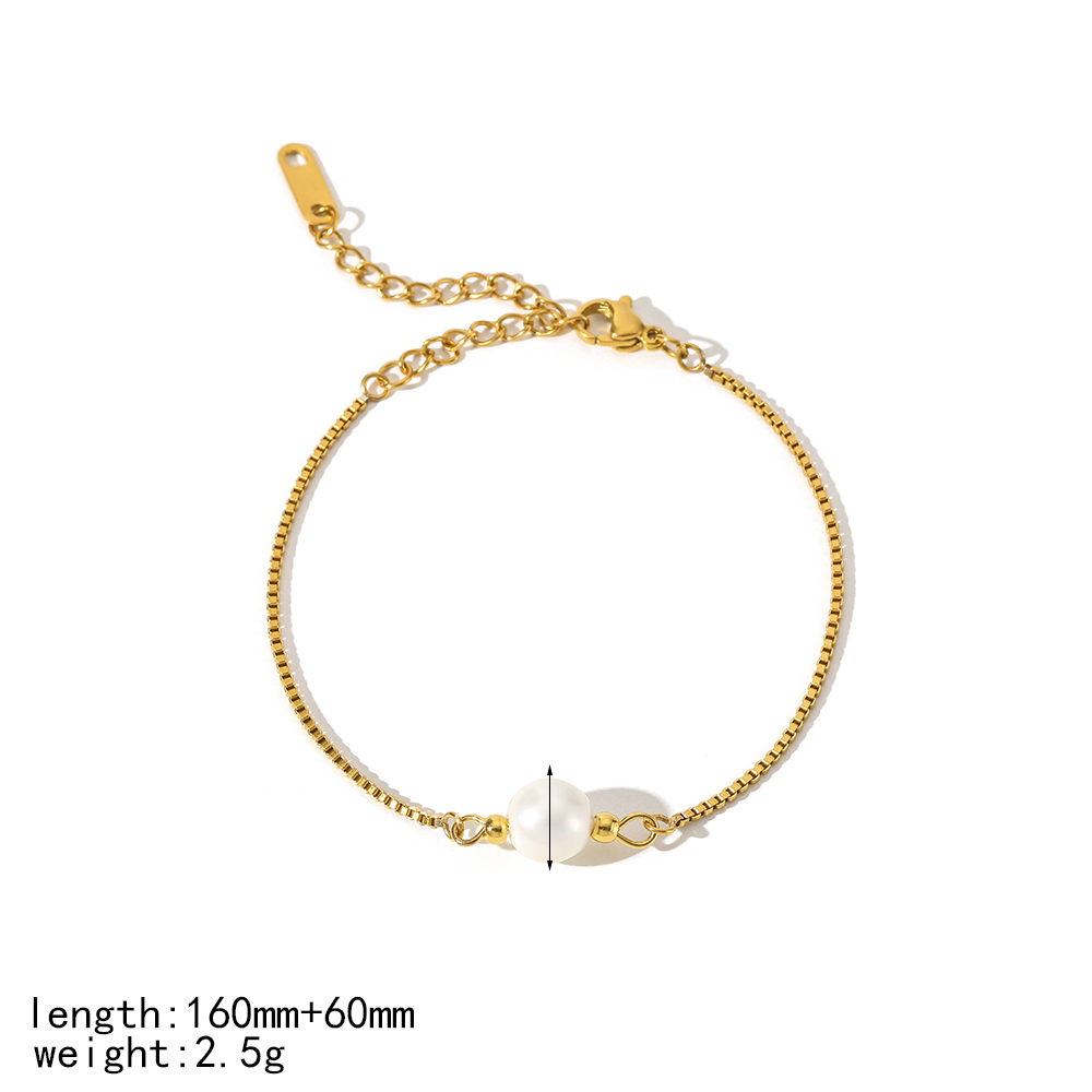 Un Simple Bracelet En Acier Inoxydable Plaqué Or  Avec Un Cœur En Forme De Pêche Et Un Zircon Pour Un Usage Quotidien Pour Les Femmes Image6