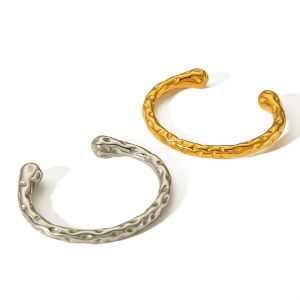 1 Pièce De Bracelet Ouvert En Acier Inoxydable Plaqué Or  De Mode Classique Pour Femmes, Bijoux À Porter Au Quotidien h5 Image5