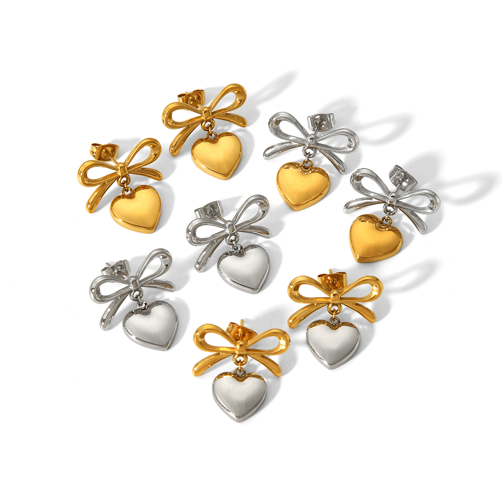1 Paire De Boucles D'Oreilles Pendantes En Acier Inoxydable Plaqué Or  Créatives Et À La Mode, De Couleur Assortie, Pour Bijoux Pour Femmes À Porter Au Quotidien Image4