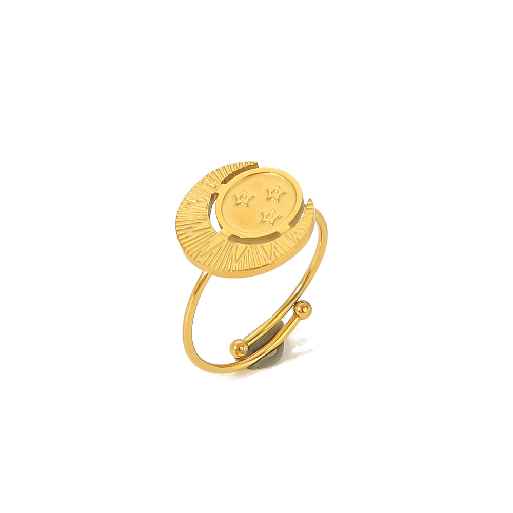 1 Pièce De Bague Réglable En Forme De Cœur En Acier Inoxydable Plaqué Or  Pour Femme, Bijou Classique À Porter Au Quotidien Image7