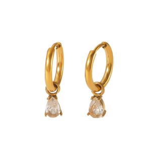 1 Paire De Boucles D'Oreilles Pendantes Rectangulaires Géométriques En Acier Inoxydable Plaqué Or  Exquises Et À La Mode Pour Bijoux Pour Femmes À Porter Au Quotidien h5 Image7