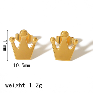 Boucles D'Oreilles Puces Pour Femmes, En Acier Inoxydable Doré, En Forme De Cœur, Étanches. h5 
