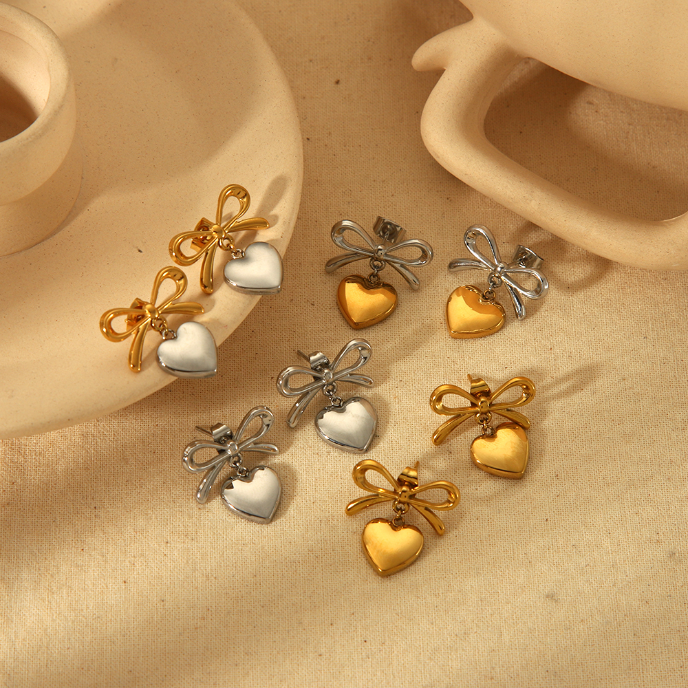 1 Paire De Boucles D'Oreilles Pendantes En Acier Inoxydable Plaqué Or  Créatives Et À La Mode, De Couleur Assortie, Pour Bijoux Pour Femmes À Porter Au Quotidien Image3