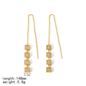 Une Paire De Boucles D'Oreilles Élégantes En Acier Inoxydable Et Zircon Cubique En Forme De Cœur, À Porter Au Quotidien. h5 Image8