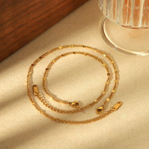 1 Bracelet À Chaîne Géométrique En Acier Inoxydable Plaqué Or  Simple Et À La Mode Pour Femme À Porter Au Quotidien h5 Image4