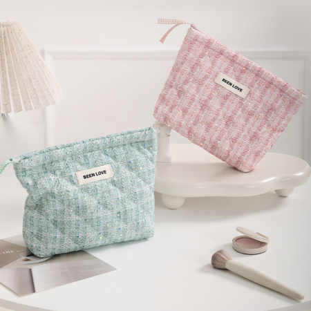 1 paire de sacs pour femme en polyester à motif patchwork simple