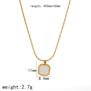 Colliers À Pendentif Géométriques Simples Plaqués Or , Série Simple, 1 Pièce h5 Image6