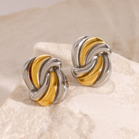 1 paire de boucles d'oreilles à tige en acier inoxydable plaqué or pour femme, série simple, style décontracté, motif tortue