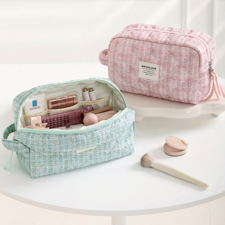 1 paire de sacs pour femme en polyester à motif patchwork simple