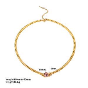 Bracelet Chaîne Géométrique Quotidien En Zircon Plaqué Or , Série Simple, 1 Pièce h5 Image9