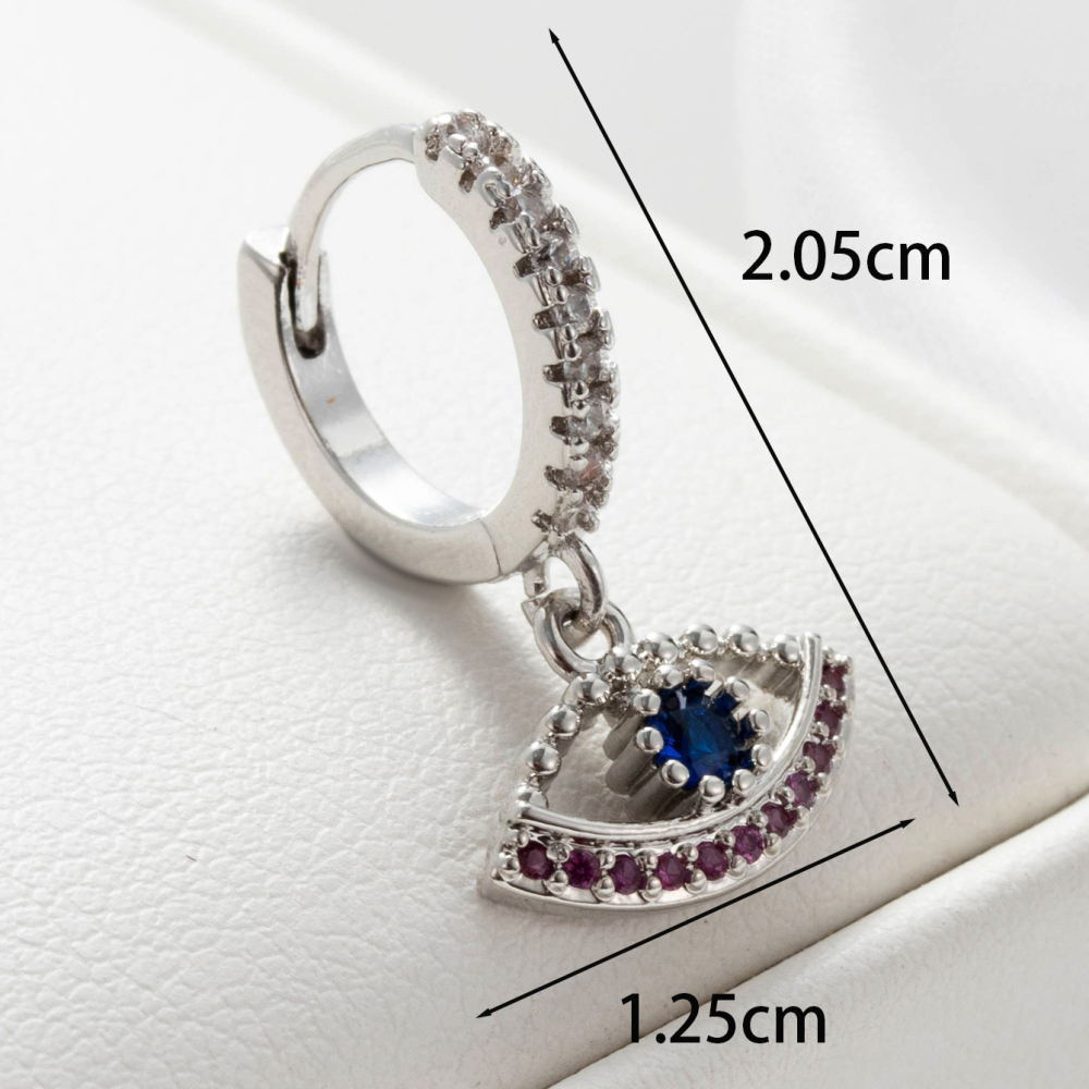 Boucles D'Oreilles Piercing Femme Simple Series Classic Animal En Acier Titane Sans Placage, Ornées De Zircon. h5Image3