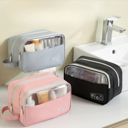 1 Paire De Sacs Géométriques En Pvc Pour Femmes, Série Simple, Quotidiens