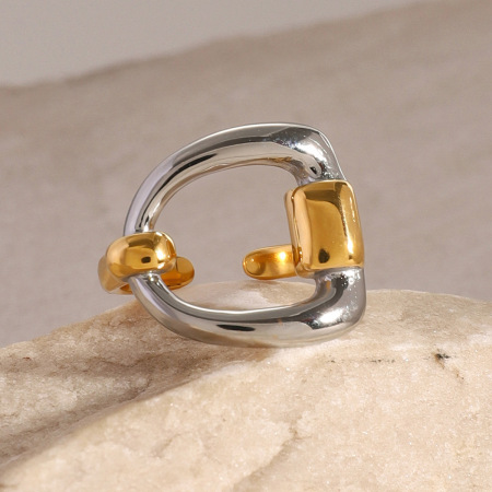 Bague minimaliste étanche en acier inoxydable, couleurs assorties (1 pièce)
