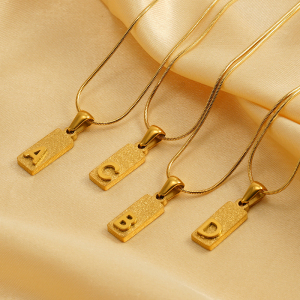 Collier Avec Pendentif Unisexe En Acier Inoxydable Plaqué Or , Style Hip-Pop/Rock, Série Simple, 1 Pièce h5 Image4