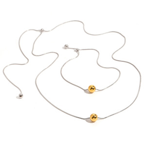 Collier Avec Pendentif Géométrique Simple En Acier Inoxydable Plaqué Or  Pour Femme, 1 Pièce h5 Image6