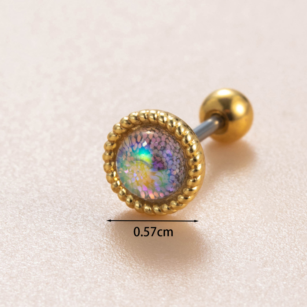 Boucles D'Oreilles Piercing Femme Daily Plant En Cuivre Sans Placage Et Zircon (1 Pièce) h5Image4