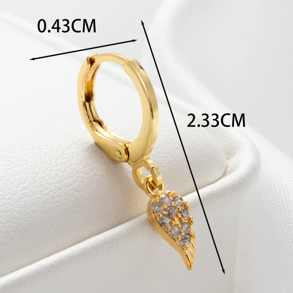 Boucles D'Oreilles Piercing Femme Simple Series Classic Flower En Cuivre Sans Placage, Ornées De Zircon. Image5