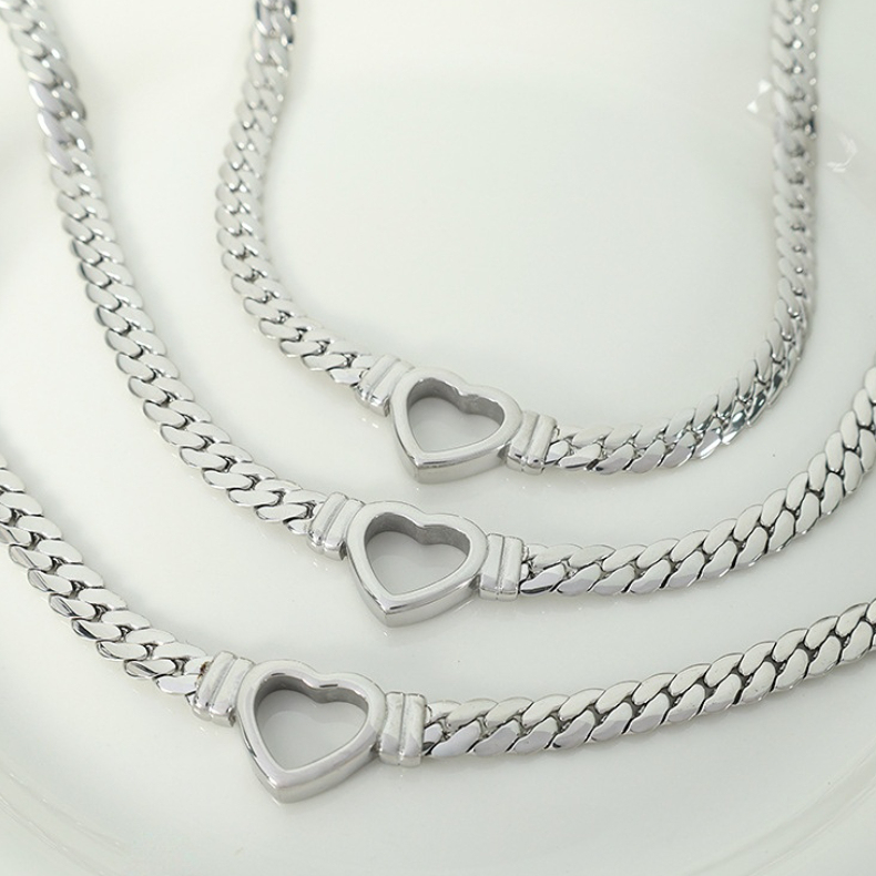1 Paire De Petits Colliers De Luxe Simples Et Légers, Tendance Féminine, En Acier Titane Plaqué Or, Style Cubain, Pendentif Pour Femme Image7