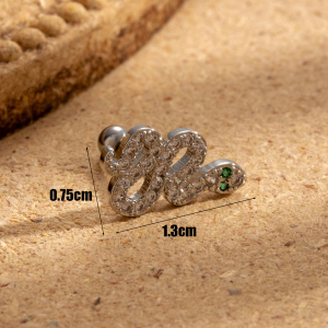Boucles D'Oreilles Piercing Femme Simple Series Classic Animal En Cuivre Sans Placage, Avec Zircon. h5 Image4