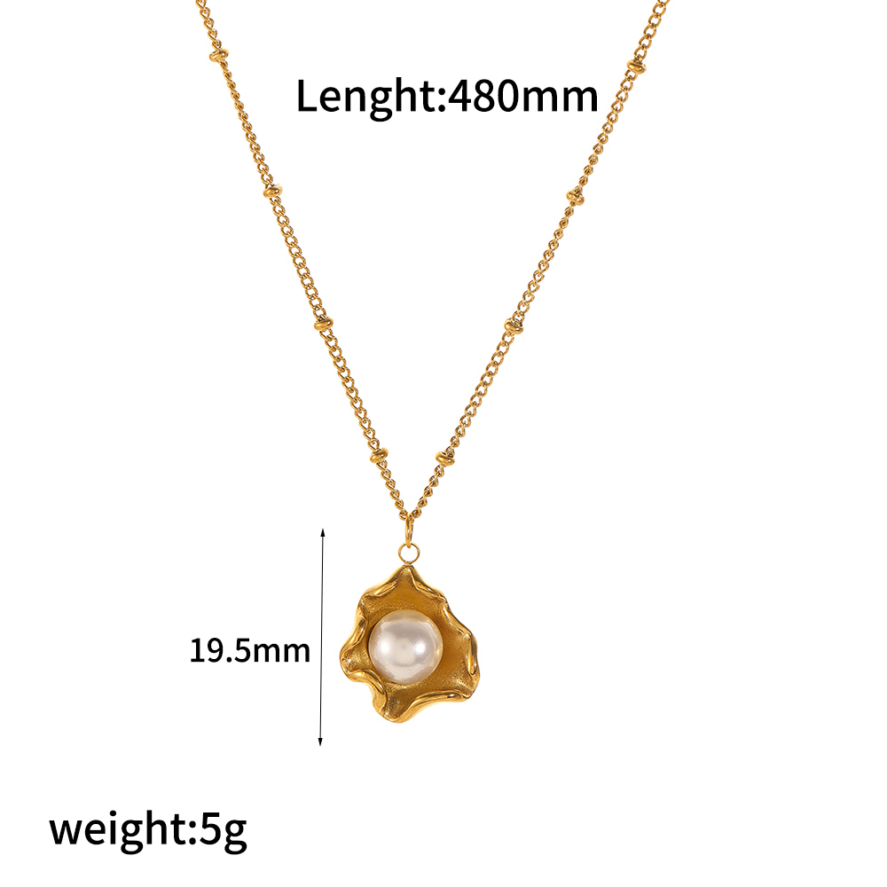 1 Paire De Boucles D'Oreilles À Tige En Acier Inoxydable Plaqué Or  Avec Perles Artificielles Pour Femme, Style Tortue, Série Simple Et Luxueuse Image10