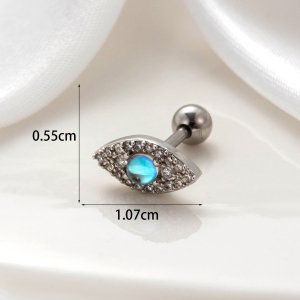 Boucles D'Oreilles Piercing Femme Simple Series Classic Flower En Cuivre Sans Placage, Ornées De Zircon. h5 Image4