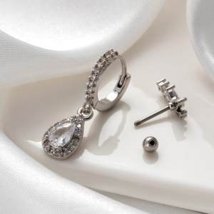 Boucles D'Oreilles Créoles Pour Femme, Collection Simple, En Cuivre Sans Placage, Ornées De Zircon. h5 Image7