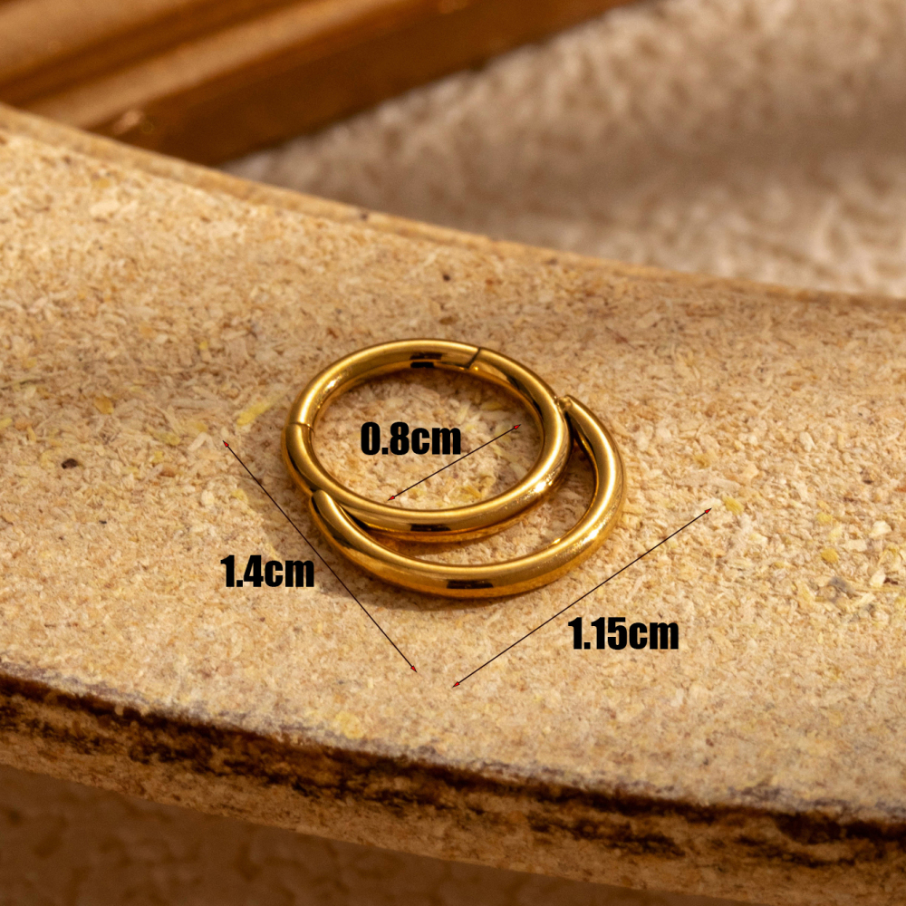 Boucles D'Oreilles Piercing Pour Femme, 1 Pièce, Série Simple, Géométriques, En Acier Titane Sans Placage Image6