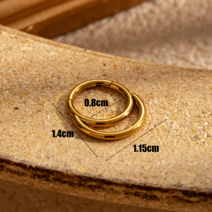 Boucles D'Oreilles Piercing Pour Femme, 1 Pièce, Série Simple, Géométriques, En Acier Titane Sans Placage h5 Image6