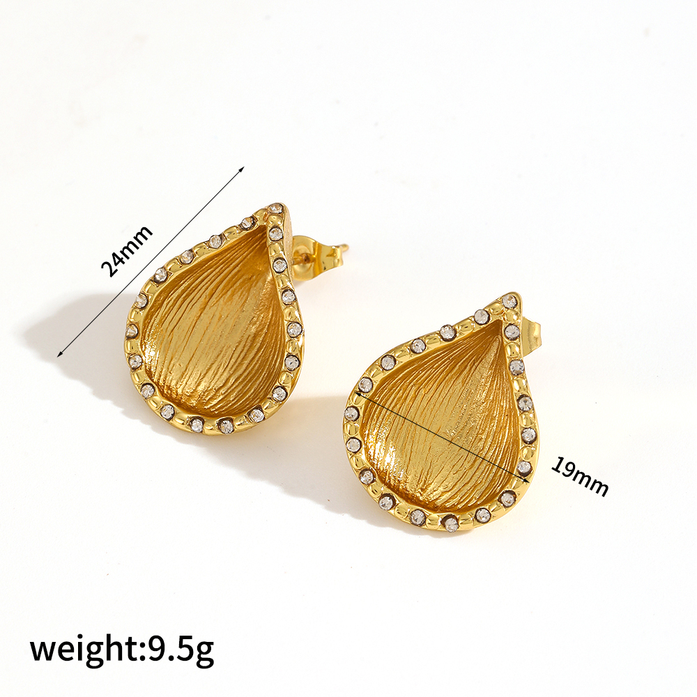 1 Paire De Boucles D'Oreilles À Tige En Acier Inoxydable Plaqué Or  Avec Perles Artificielles Pour Femme, Style Tortue, Série Simple Et Luxueuse Image8