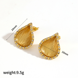 1 Paire De Boucles D'Oreilles À Tige En Acier Inoxydable Plaqué Or  Avec Perles Artificielles Pour Femme, Style Tortue, Série Simple Et Luxueuse h5 Image8